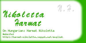 nikoletta harmat business card